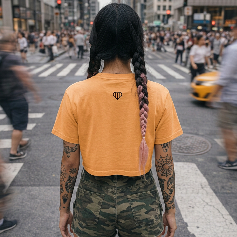GETT'N IT X ERGO143 - Snow Washed Crop Top