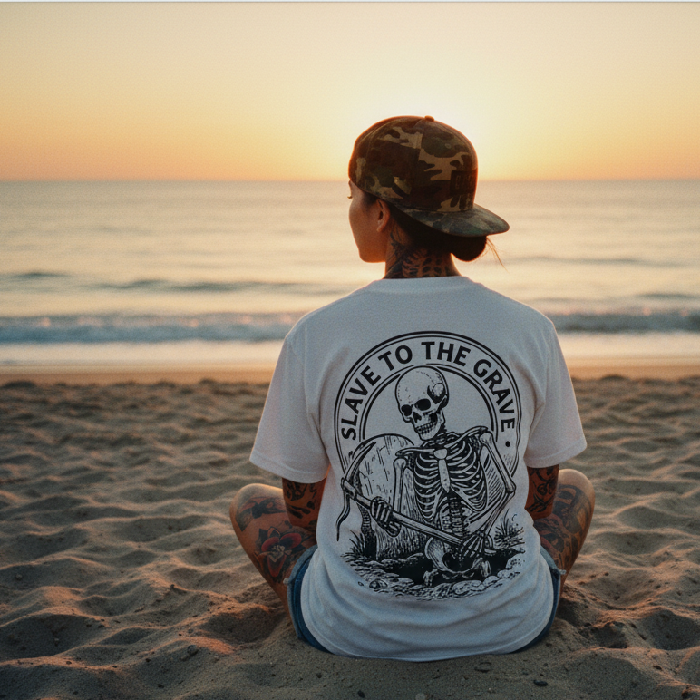 SLAVE TO THE GRAVE 3RD X VICIOUS LIMBS - Cotton Tee